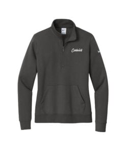 CoolWick Nike Ladies Club Fleece Sleeve Swoosh 1/2-Zip Pullover