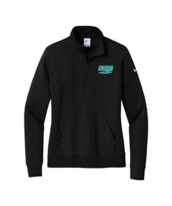 Storm Nike Ladies Club Fleece Sleeve Swoosh 1/2-Zip Pullover