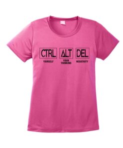 Stefanie Johnson CTRL-ALT-DEL Ladies CoolWick Bowling T-Shirt