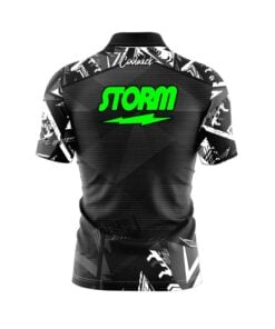 Alternative view of Storm Triangle Burst Quick Ship CoolWick Sash Zip Bowling Jersey