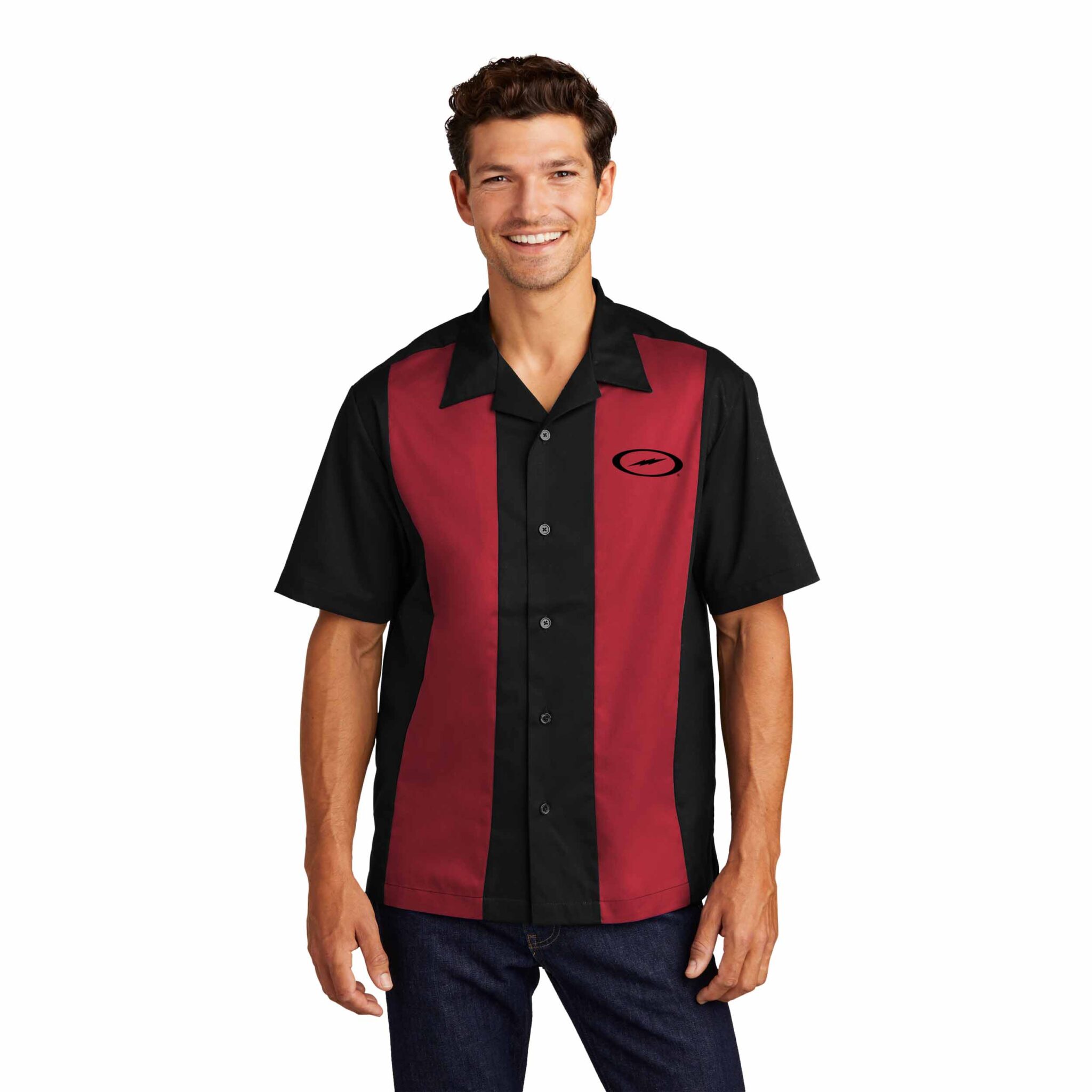 Storm Men's CoolWick Vintage Rockabilly Bowling Button Polo