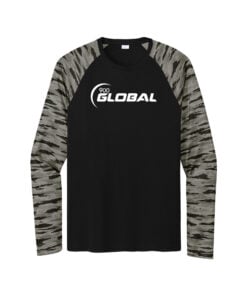 900 Global Men's Drift Camo Colorblock Long Sleeve Dri-Fit Bowling Shirt