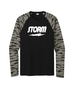 Storm Men's Drift Camo Colorblock Long Sleeve Dri-Fit Bowling Shirt