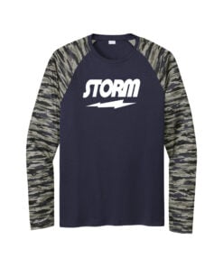 Storm Men's Drift Camo Colorblock Long Sleeve Dri-Fit Bowling Shirt