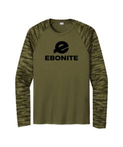 Ebonite Men's Drift Camo Colorblock Long Sleeve Dri-Fit Bowling Shirt