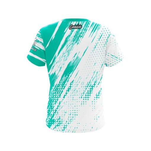 Jennifer Mauerman CoolWick For the love of Bowling Teal splatter Jersey - Image 2