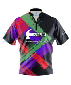 Hammer Stacker Quick Ship CoolWick Sash Zip Bowling Jersey