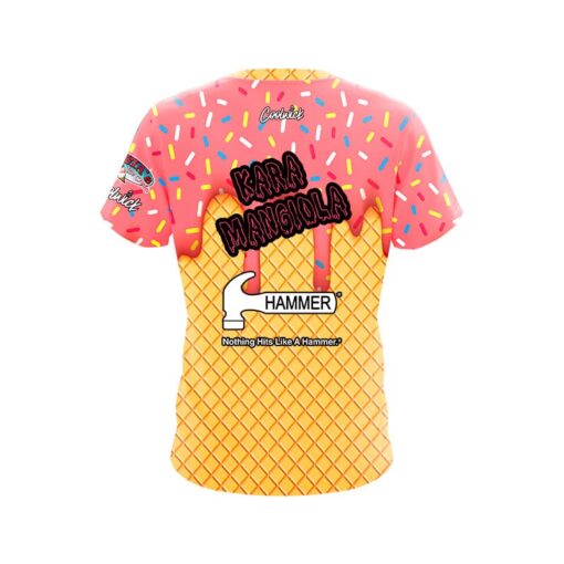 Hammer Kara Mangiola Ice Cream Cone CoolWick Bowling Jersey - Image 2