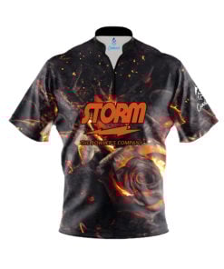 Storm Flaming Rose Quick Ship CoolWick Sash Zip Bowling Jersey