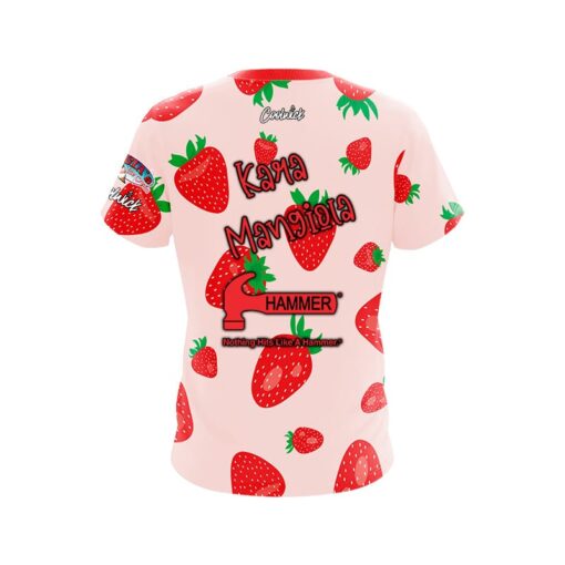 Hammer Kara Mangiola Strawberry Splash CoolWick Bowling Jersey - Image 2