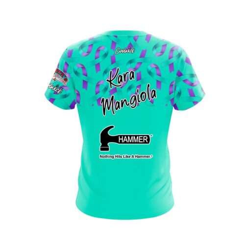 Hammer Kara Mangiola Suicide Prevention Ribbons CoolWick Bowling Jersey - Image 2