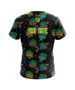 Alternative view of 12Bagger Turtle Power Black CoolWick Bowling Jersey