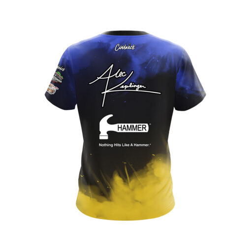 Hammer Alec Keplinger Blue Yellow Polymer CoolWick Bowling Jersey - Image 2