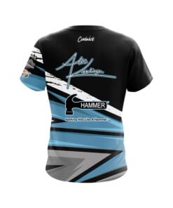 Alternative view of Hammer Alec Keplinger Cyan Sport Grunge CoolWick Bowling Jersey