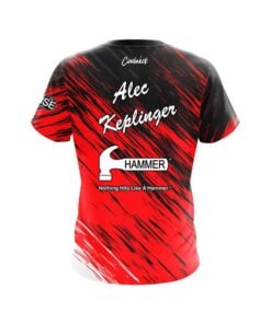 Alternative view of Hammer Alec Keplinger Red Black Grunge CoolWick Bowling Jersey