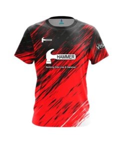 Hammer Alec Keplinger Red Black Grunge CoolWick Bowling Jersey