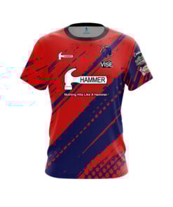 Hammer Alec Keplinger Red Blue Sport CoolWick Bowling Jersey