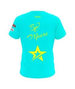 Alternative view of Roto Grip BJ Moore Aqua Yellow CoolWick Bowling Jersey