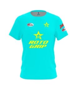 Roto Grip BJ Moore Aqua Yellow CoolWick Bowling Jersey