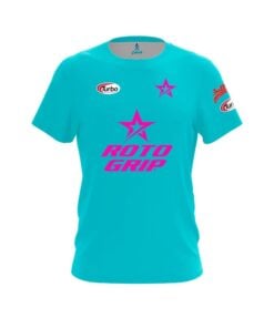 Roto Grip BJ Moore Turquoise Hot Pink CoolWick Bowling Jersey