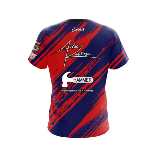 Hammer Alec Keplinger Red Blue Sport CoolWick Bowling Jersey - Image 2