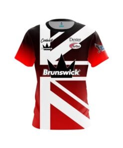 Brunswick Dom Barrett Black Red Union Jack CoolWick Bowling Jersey
