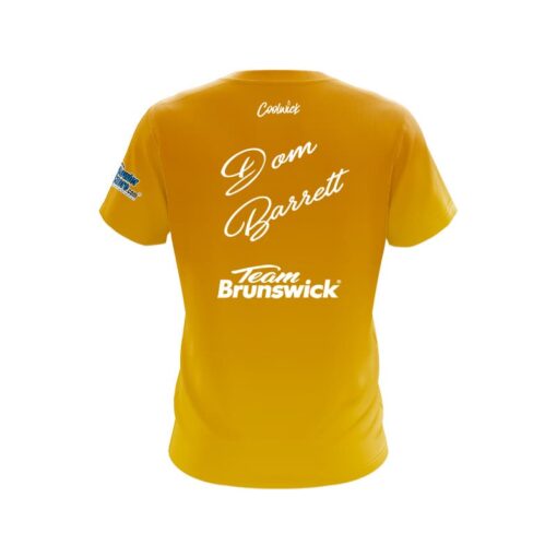 Brunswick Dom Barrett Gold Union Jack CoolWick Bowling Jersey - Image 2