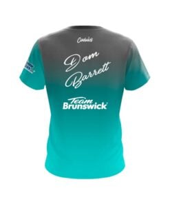 Alternative view of Brunswick Dom Barrett Teal Union Jack CoolWick Bowling Jersey