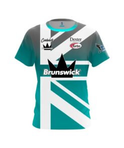 Brunswick Dom Barrett Teal Union Jack CoolWick Bowling Jersey