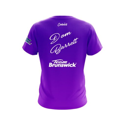Brunswick Dom Barrett Purple Union Jack CoolWick Bowling Jersey - Image 2