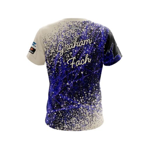 Brunswick Graham Fach Jets Splatter CoolWick Bowling Jersey - Image 2