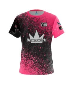 Brunswick Graham Fach Pink Splatter CoolWick Bowling Jersey