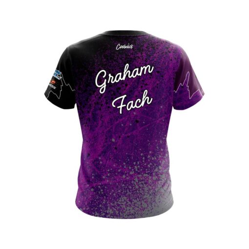 Brunswick Graham Fach Purple People Eater CoolWick Bowling Jersey - Image 2
