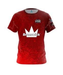 Brunswick Graham Fach Red Scale Splatter CoolWick Bowling Jersey