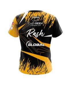 Alternative view of 900 Global Sean Rash Halftone Gold Black CoolWick Bowling Jersey