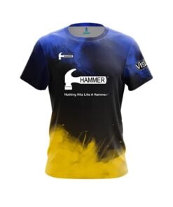 Hammer Alec Keplinger Blue Yellow Polymer CoolWick Bowling Jersey