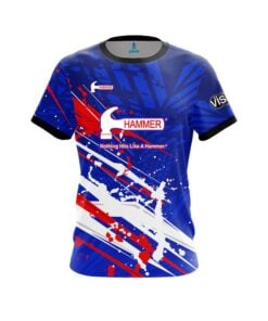 Hammer Alec Keplinger Red White Blue Motion CoolWick Bowling Jersey