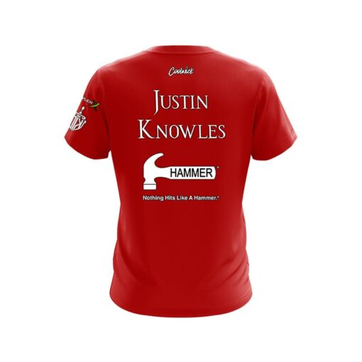 Hammer Justin Knowles Red Argyle CoolWick Bowling Jersey - Image 2