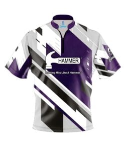 Hammer Mid Lane Quick Ship CoolWick Sash Zip Bowling Jersey