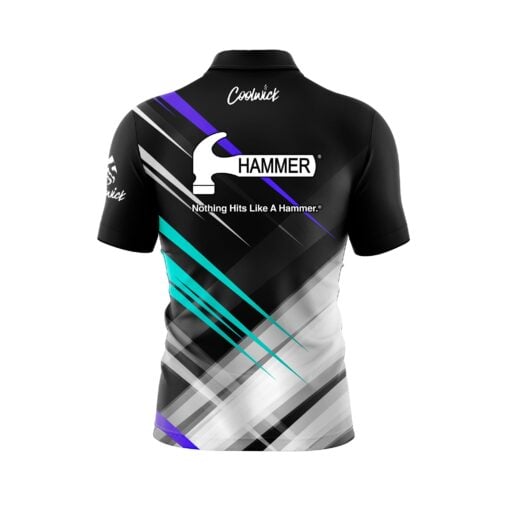 Hammer NFS Quick Ship CoolWick Sash Zip Bowling Jersey - Image 2