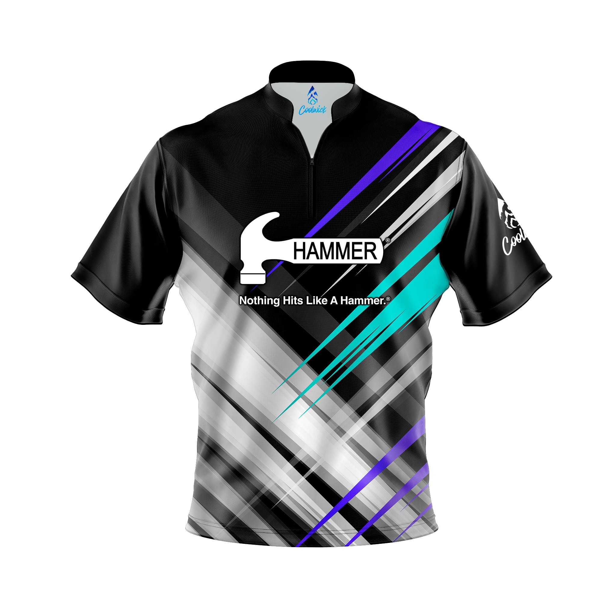 Hammer NFS Quick Ship CoolWick Sash Zip Bowling Jersey