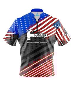 Hammer Old Glory '24 Quick Ship CoolWick Sash Zip Bowling Jersey