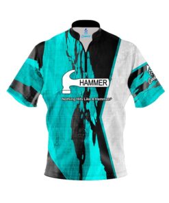 Hammer Pin Deck Quick Ship CoolWick Sash Zip Bowling Jersey