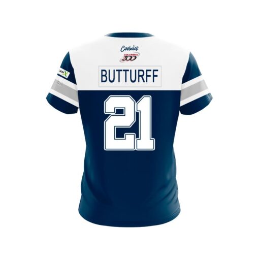 Columbia 300 Jakob Butturff Stars CoolWick Bowling Jersey - Image 2