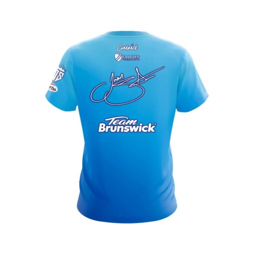 Brunswick Jason Sterner Blue Morning Sky CoolWick Bowling Jersey - Image 2