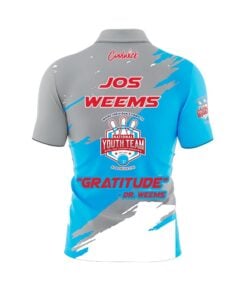 Alternative view of Storm Grey White Blue NYTBC Gratitude CoolWick Bowling Jersey