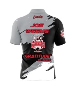 Alternative view of Storm Grey White Black NYTBC Gratitude CoolWick Bowling Jersey