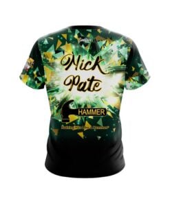Alternative view of Hammer Nick Pate Green Yellow Triangle Blast CoolWick Bowling Jersey