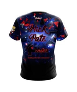 Alternative view of Hammer Nick Pate Navy Red Triangle Blast CoolWick Bowling Jersey