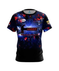 Hammer Nick Pate Navy Red Triangle Blast CoolWick Bowling Jersey